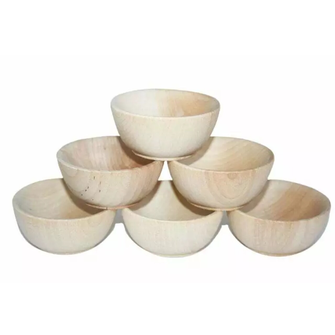 Kitcheniva 10 Pcs Unfinshed Wooden Bowls Kitchen Kids Wooden Toys Craft